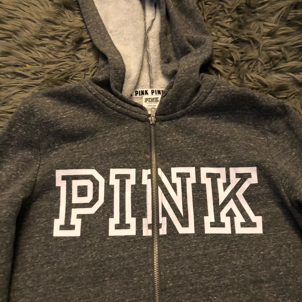 Grey PINK zip up